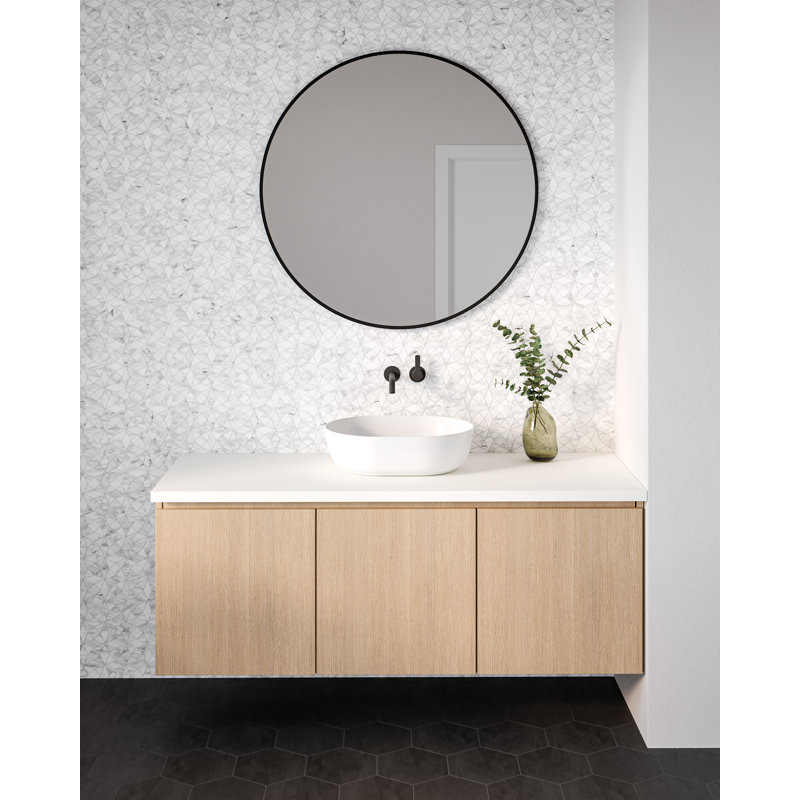 Carreau de porcelaine 9 po x 10 po Allora, Noir uni