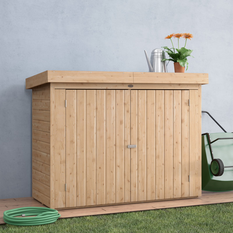 6 ft. W x 3 ft. D Shiplap Pent Wooden Bike Shed, Yes