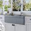 Évier de cuisine à double cuve en argile réfractaire avec grille d'évier et crépine à panier Nova L 33 po x l 18 po Nova-89131036