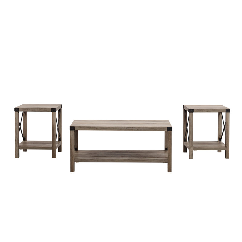 Ensemble de 3 tables d'appoint Scituate, Gris délavé