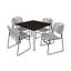 Plateau de table Kee Square, 4 chaises empilables Zeng-731281788-731281791-731281729