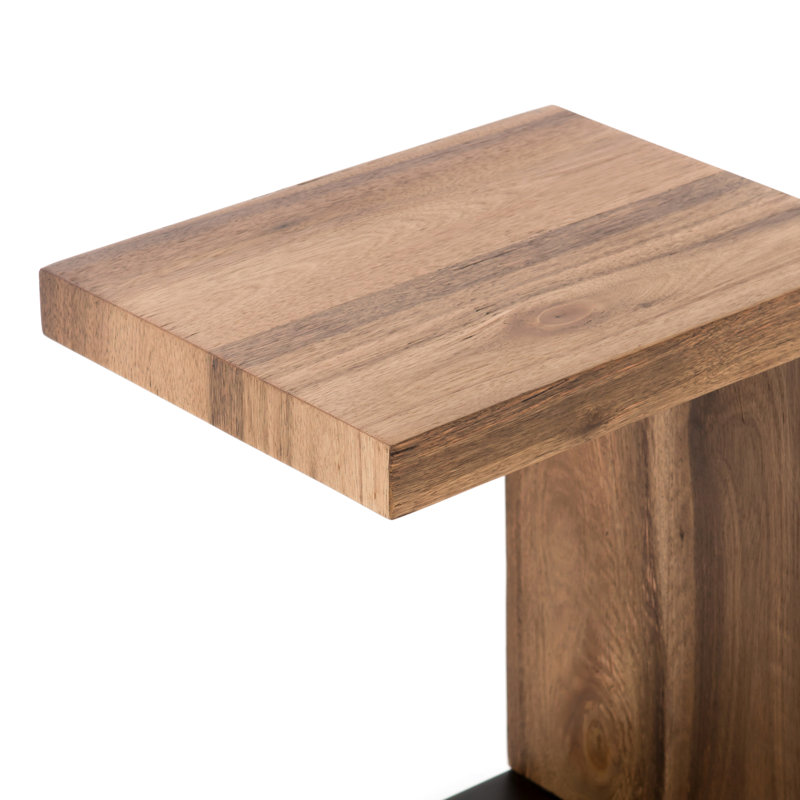 Hudson Solid Wood End Table, Natural Yukas
