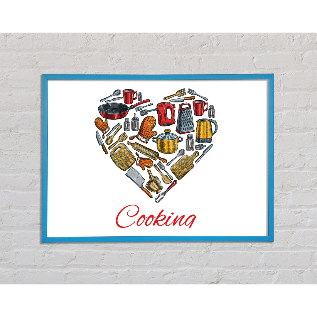 I Love Cooking 1 - Einzelne Bilderrahmen Kunstdrucke