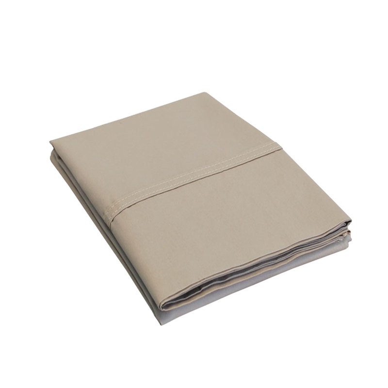 100% Cotton Percale Pillowcase, King, Tan