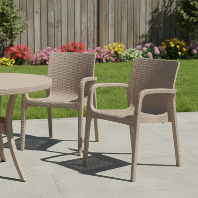 Ensemble de deux chaises en taupe