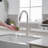 Single Hole Kitchen Faucet With Pull Out Sprayer Single Handle Kitchen Sink Faucets Modern Brass Kitchen Basin Taps With Deck Plate-106463516