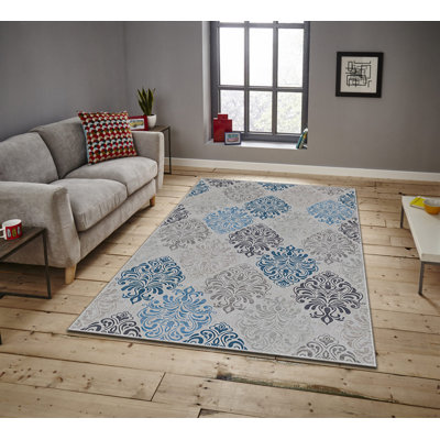 Tapis luxueux en velours 4,6 x 7,2 pieds | 100% polyester, 740 g / m² | Revers en feutre antidérapant, lavable à la machine | Imprimé numérique, facile à nettoyer, parfait pour le salon et la chambre à coucher