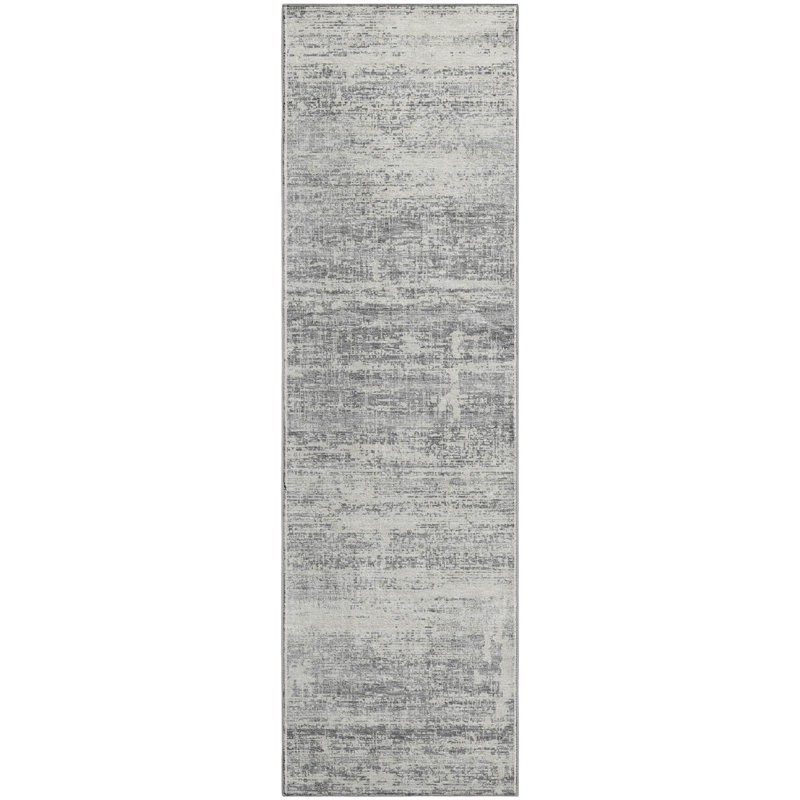 Premium Machine Washable Gerardo Silver Rug, Runner 2'3" x 7'6"