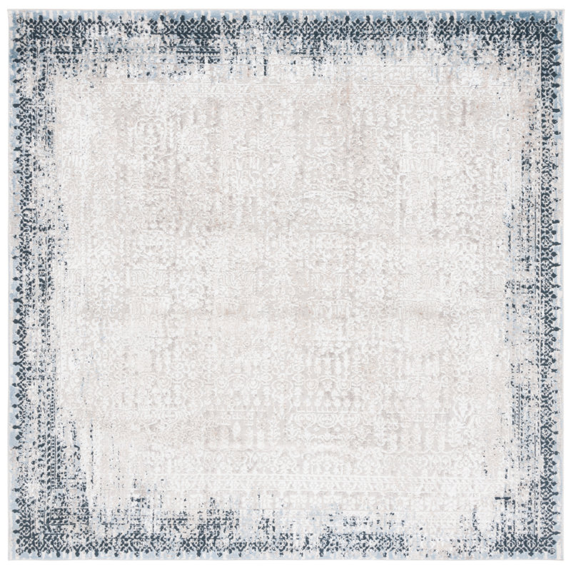 Bobbee Performance Oriental Rug, Square 6'7"