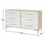 Commode double 6 tiroirs Biscayne