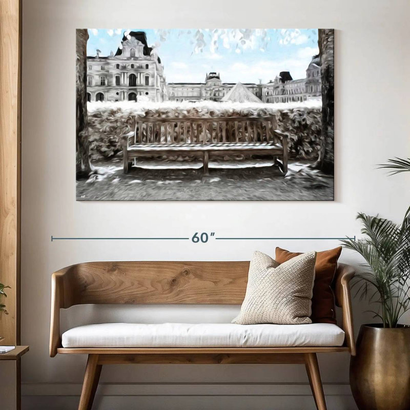 Ravi Between Two Trees, 34" H x 51" W