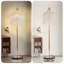 Élégante lampe sur pied en cristal 3 lumières - Design cascade rétro avec cordes en perles de cristal en forme de raisin et base en texture de marbre pour le salon, la chambre à coucher ou le bureau (ampoule non incluse)