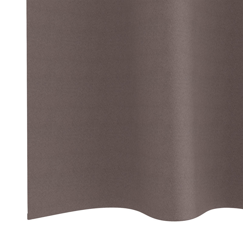 Tacorian Curtain Pair, 140cm Width x 175cm Drop, Dark Brown