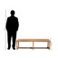Banc d'appoint en bois d'acajou et d'herbes de mer brun Katashi, H 16,72 po x l 58,98 po x P 17,43 po