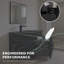 Hindel 48 po L x 19 po P 2 tiroirs Meuble-lavabo avec évier simple et Comptoir en Quartz noir-2147334470