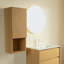 Armoire murale de salle de bain 13,78 "avec tablette, porte à fermeture en douceur et design flottant moderne