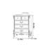 Armoire de rangement à 5 tiroirs en bois d'hévéa de style américain