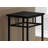 28" Black End Table With Shelf
