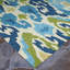 Tapis bleu azure fait à la main Jacelynn-813751679