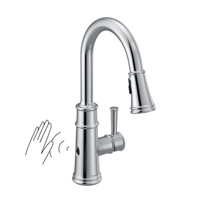 Robinet de cuisine à poignée simple Moen Belfield MotionSense Wave avec technologie Power Clean