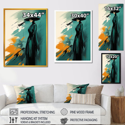 Portrait de femme haute couture I - mode femme, art sur toile