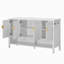 Buffet de rangement 55,1 po avec 4 portes, buffet multifonctionnel avec tablette ouverte et 2 tablettes réglables à 2 niveaux, armoire moderne avec crochets doubles, convient au salon, au couloir, à la salle à manger et au bureau-1305877494