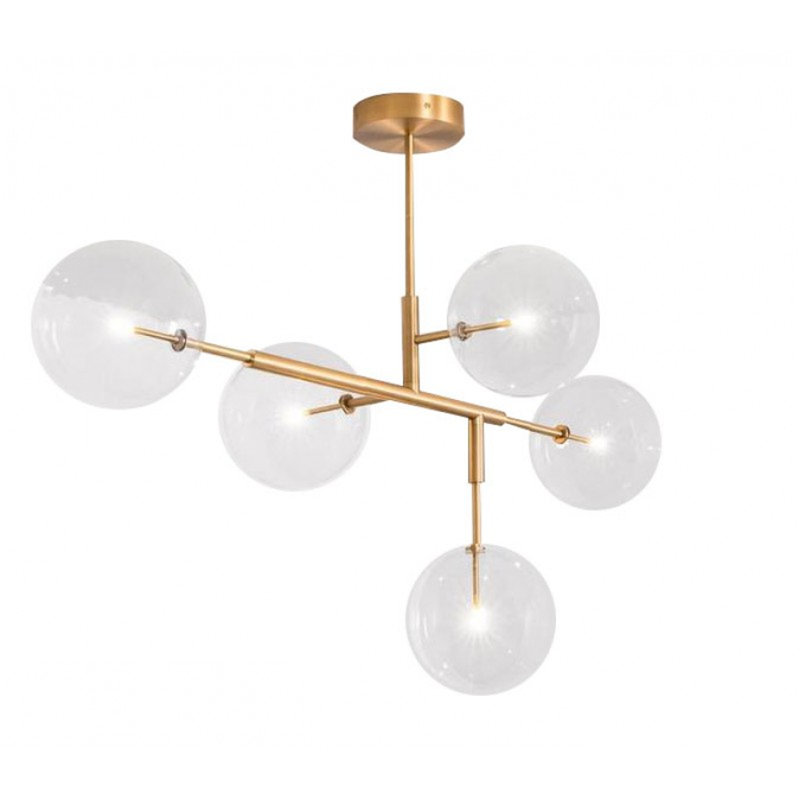 Light Sputnik Chandelier, Laquered Chrome, Mixed Colors, 24" Width x 18" Depth x 67" Height