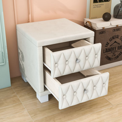 Tables de chevet avec station de charge, veilleuse intelligente et armoire de rangement, tables de chevet modernes pour chambre à coucher, blanches