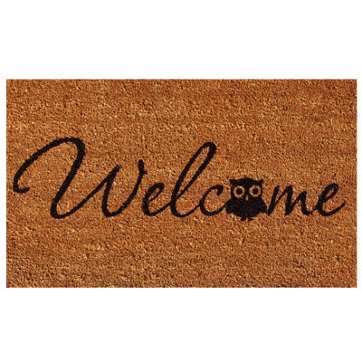 Barn Owl Welcome Doormat 17" x 29"