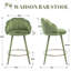 Bannan Upholstered Counter Stool with Metal Frame-2138654406