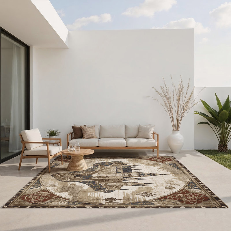 Tapis intérieur et extérieur Bastion Of Dreams, Rectangle 1 pi 6 po x 2 pi 6 po