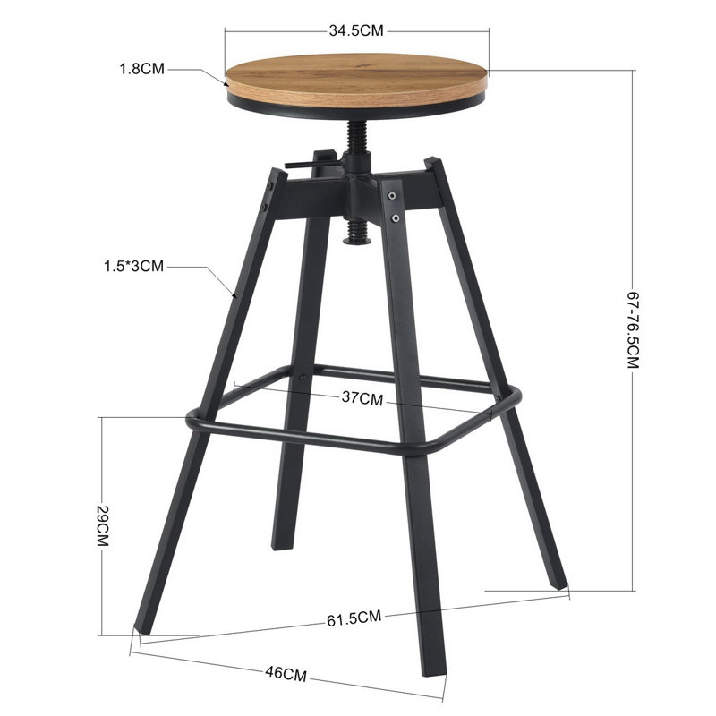 Kamena Swivel Adjustable Height Counter Stool