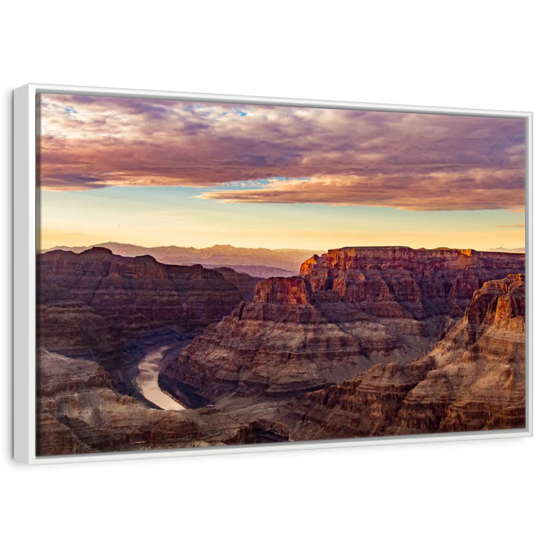 Grand Canyon Rock Forms, Cadre flottant blanc, 37 po x 25 po