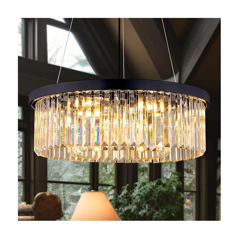LED Chandelier Berlena, Matte Black