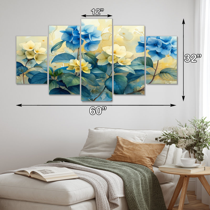 Beaubien - Hydrangea Canvas Wall Art Set