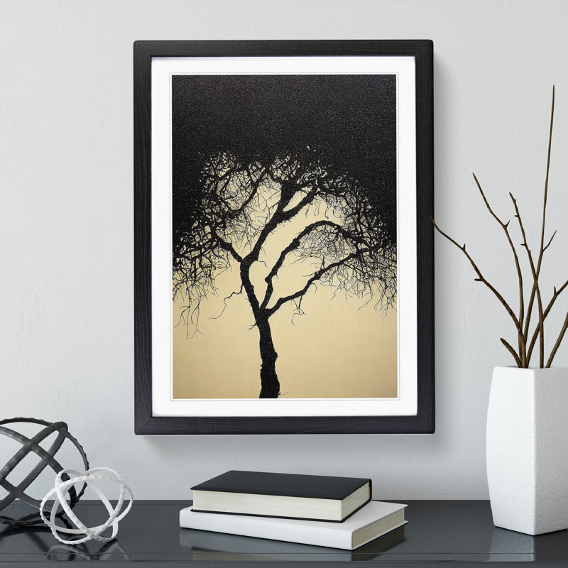 A Wild Tree - Single Picture Frame Print, Black, 64cm H x 46cm W x 2cm D