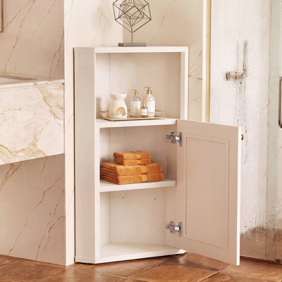 Armoire de rangement en coin Farmhouse avec porte de grange en rotin