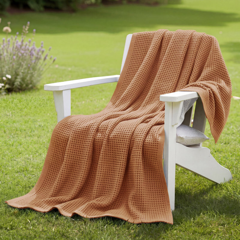 Jeté 100% coton 406 g / m² Literie respirant gaufré GentleSoft ™, Jeté XL, Vert olive