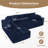 No Assembly Required Plush Corduroy Sofa, 2-Piece Sleeper Sofa with L-Shape Chaise-92762776-96229884