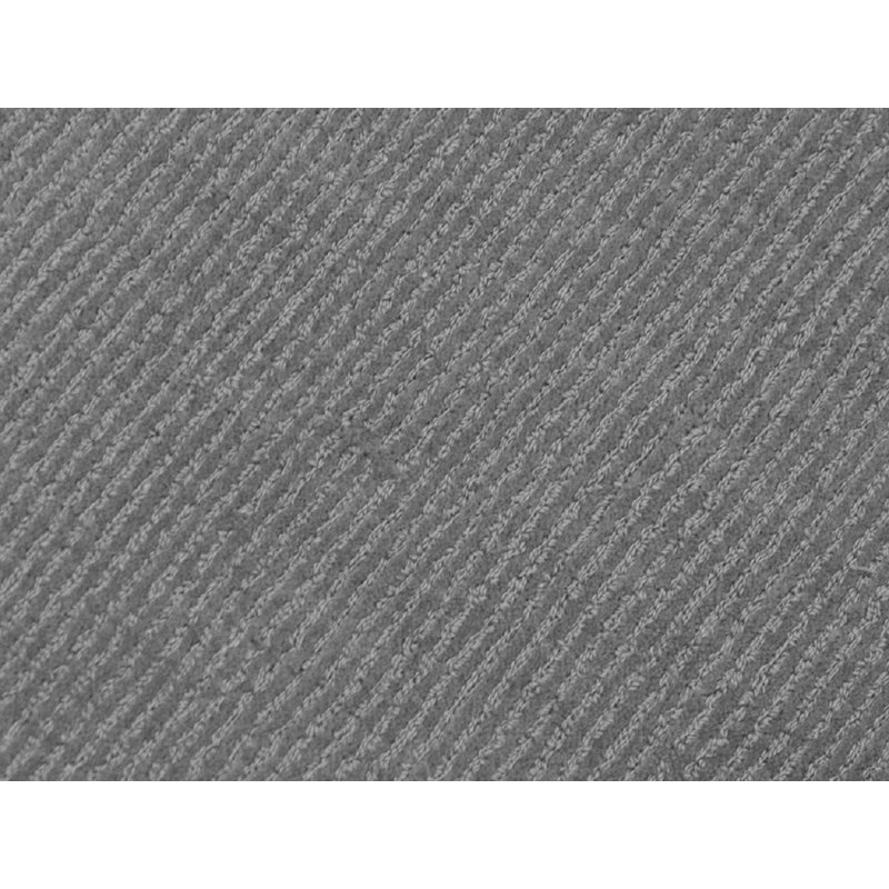 Tapis rectangulaire en laine noué à la main de couleur grise, Rectangle 8 pi x 10 pi