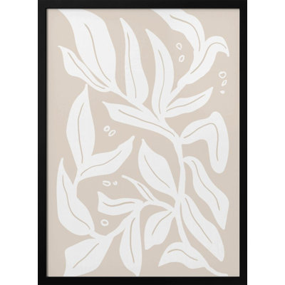 «Abstract Plants», art mural texturé encadré