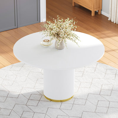 Solid Wood Dining Table Round Pedestal Kitchen Table