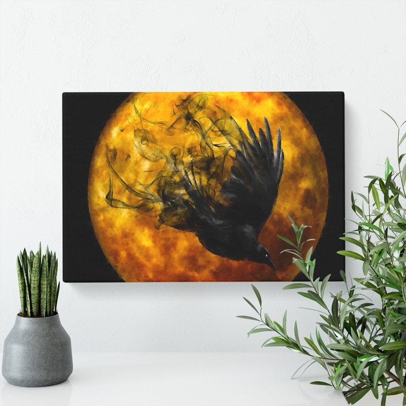 Raven Bird Vol.2 - Wrapped Canvas Print, 35cm H x 50cm W x 3cm D