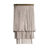 'Ndidi' Leather Fringe Wall Sconce w/ Solid Brass Accents