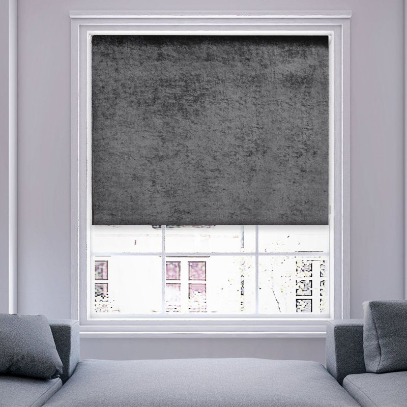 Roller Blind, Charcoal, 120cm W x 165cm L