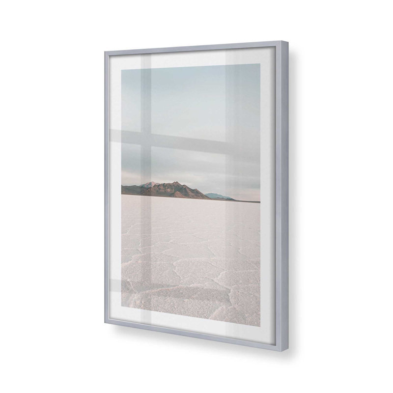 Salted Horizons Print, 11.25" H x 9.25" W x 1.25" D, Polished Chrome Framed