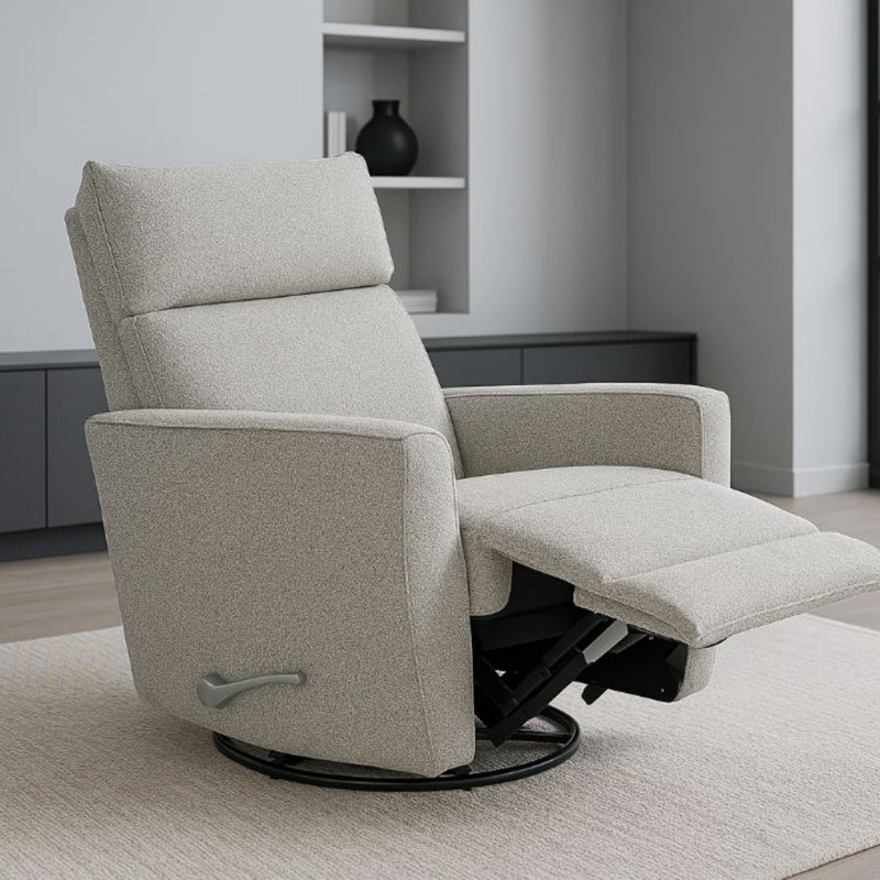 Fauteuil inclinable pivotant rembourré Gellar avec une conception moderne et une capacité de poids robuste pour un confort et une durabilité ultimes