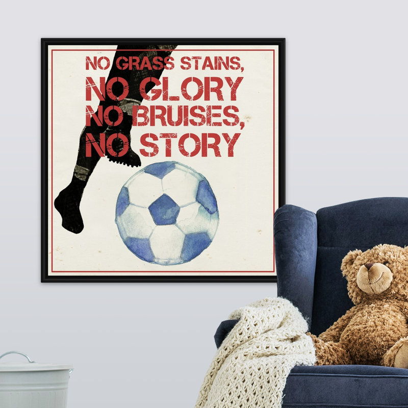 «Palermo Sports Epigram III», reproduction sur toile tendue, Cadre flottant noir, H 24 po x l 24 po x P 1,75 po