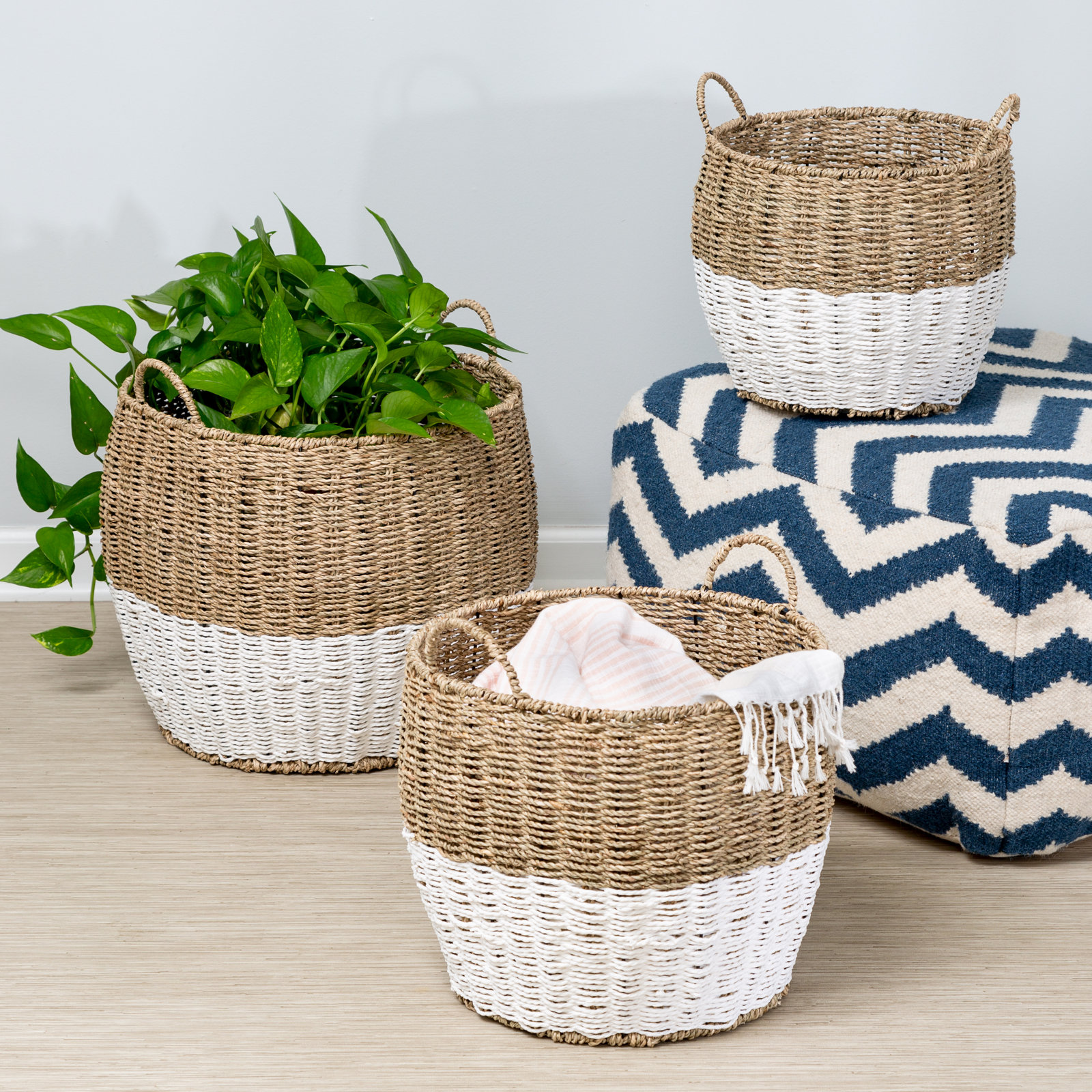 Azirah Handwoven Seagrass Storage Basket