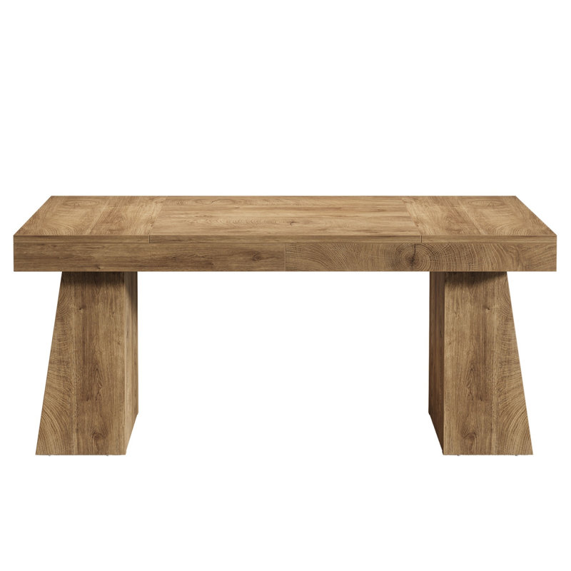 55.12" Modern Light  Wooden Executive Office Desk With Double Pedestal For Office(Only Table,No Chair)